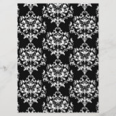 Chic Black en White Custom Wedding Menu (Achterkant)