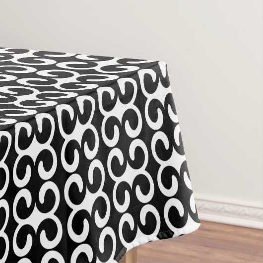 Chic Black en White Modern Pattern Tafelkleed (Voorbeeld)