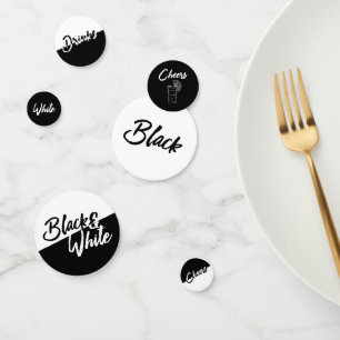 Chic Black en White Party Confetti