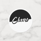 Chic Black en White Party Confetti (Kleine voorkant)