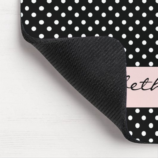 Chic Black en White Stippen Muismat (Hoek)