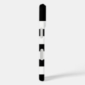 Chic Black en White Stripes met Gold Monogram Case-Mate iPhone Case (Achterkant / Rechts)