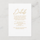 Chic Black Floral met Calligrafie Wedding Informatiekaartje (Voorkant)