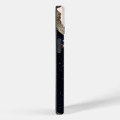 Chic Black Glitter Roos Gold Monogram Case-Mate iPhone Case (Achterkant / Rechts)