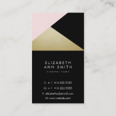 Chic Black & Gold Abstract Visitekaartje Pack (Achterkant)