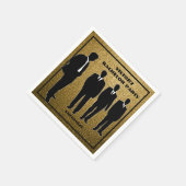 Chic Black & Gold Bachelor Party Servet (Hoek)
