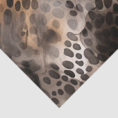 Chic Black Gold Cream Leopard Animal Print Tissuepapier (Detail)