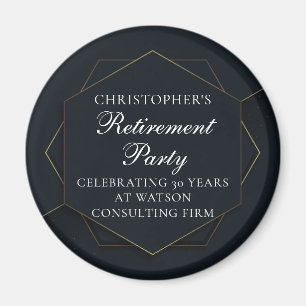 Chic Black Gold Custom Pensioen Partij Magneet