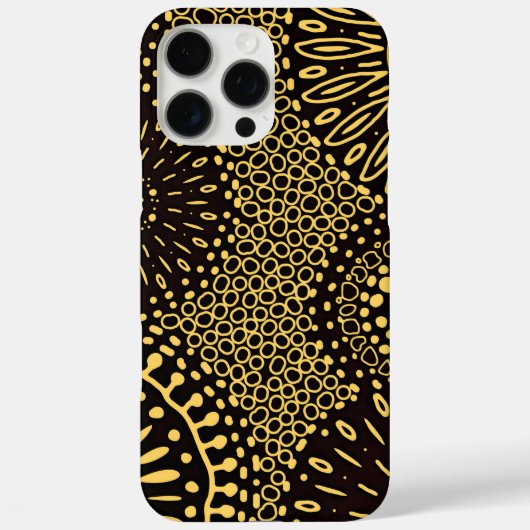 Chic Black Gold Ethnic Floral  Case-Mate iPhone Case (Achterkant)