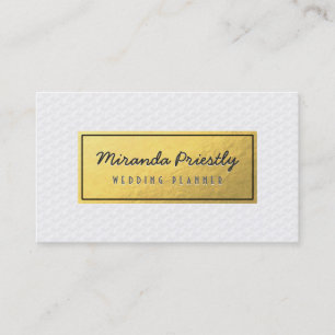 Chic Black & Gold Faux Gold Foil Geometric Pattern Visitekaartje