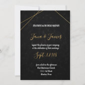 Chic Black & Gold Geometric lijst Kaart (Voorkant)