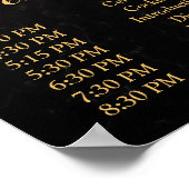 Chic Black & Gold Geometric lijst Order Poster (Hoek)