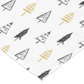 Chic Black & Gold kerstboomstructuur Korte Tafelloper (Hoek)