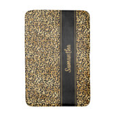 Chic Black Gold Leopard-printer op maat Badmat (Voorkant Verticaal)