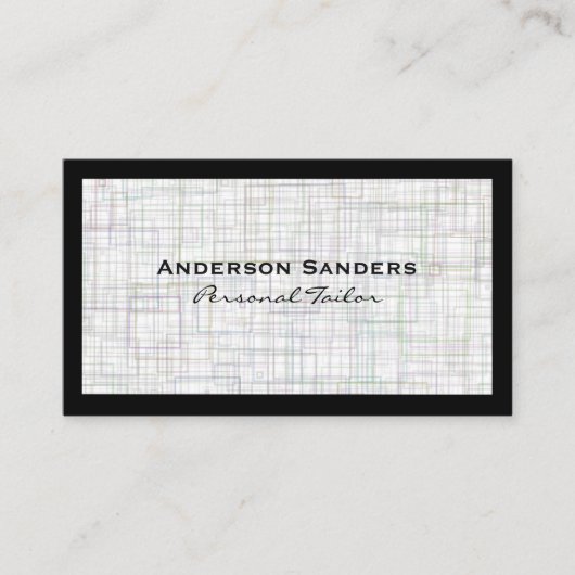 Chic Black Gold Modern Design Pattern Visitekaartje (Voorkant)