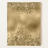 Chic Black Gold Parties scintillant Monogramme Nom (Dos)