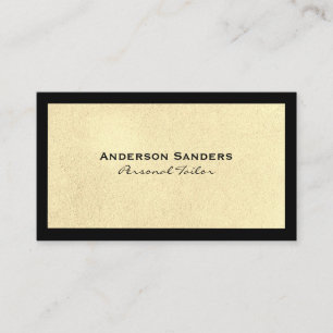Chic Black Gold Texture Eenvoudig Visitekaartje