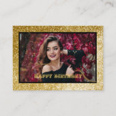 Chic Black & Gold Verjaardag Party Enclosure Kaart (Voorkant)