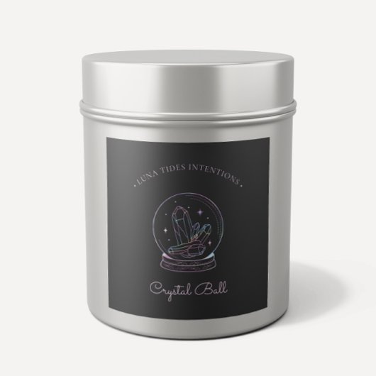 Chic Black Holographic Inention Candles Label