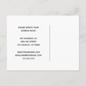  Chic Black Kantoor gebouw verhuizen Aankondigingskaart (Achterkant)