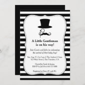 Chic Black Mustache invitation à prendre une douch (Devant / Derrière)