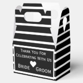 Chic Black Personalized Weddenbox Bedankdoosjes (Geopend)