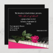 Chic Black & Pink Custom Piano Innovation Kaart (Voorkant / Achterkant)