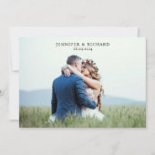 Chic Black Red Cherry Rustieke Trouwfoto Bedankkaart (Voorkant)