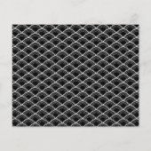 Chic Black Scallop Couple Wedding Budget Note Kaar (Achterkant)