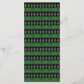 Chic Black & Silver-kerstmenu met kerstboom Menu (Achterkant)