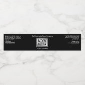 Chic Black, Silver, White Body Butter Jar label Waterfles Etiket (Enkel label)