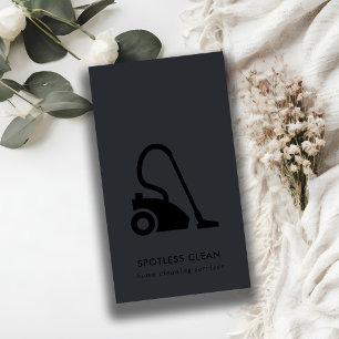 CHIC BLACK SIMPLE VACUUM CLEANER CLEANER SERVICE VISITEKAARTJE