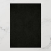 Chic Black Sweet 16 Gold Confetti Foil Invitation (Verso)