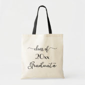 Chic Black Typography Class of 2023 Afstuderen Tote Bag (Voorkant)