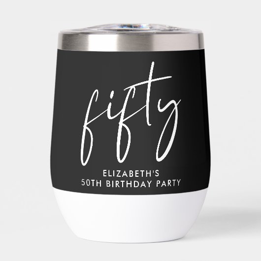 Chic Black White 50e fête d'anniversaire (Avant)