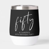 Chic Black White 50ste verjaardagsfeestje (Achterkant)