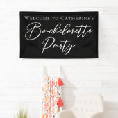 Chic Black White Bachelorette Party Custom Spandoek (Insitu)