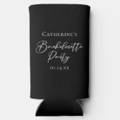 Chic Black White Bachelorette Party Favor (Achterkant)