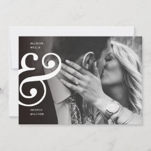 Chic Black + White BEWAREN DATUM Ampersand Save The Date