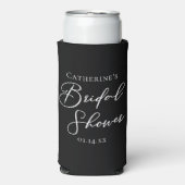 Chic Black White Bridal Shower Personalized (Seltzer Voorkant)