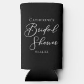 Chic Black White Bridal Shower Personalized (Achterkant)