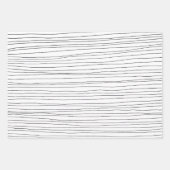 Chic Black White Green Modern Stripes Pattern Inpakpapier Vel (Voorkant 2)