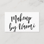 Chic Black & White Modern Calligraphy Script Visitekaartje (Voorkant)