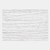 Chic Black & White Modern Pattern Terrazzo Inky Inpakpapier Vel (Voorkant 3)