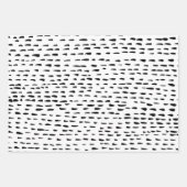 Chic Black & White Modern Pattern Terrazzo Inky Inpakpapier Vel (Voorkant 2)
