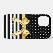 Chic Black & White Patronen Case-Mate iPhone Case (Achterkant (horizontaal))