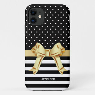 Chic Black & White Pattern iPhone 11 Hoesje