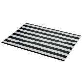 Chic Black & White Stripes Snijplank (Hoek)