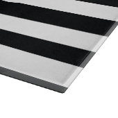 Chic Black & White Stripes Snijplank (Hoek)