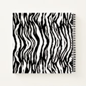 Chic Black White Zebra Imprimer Monogramme Livre d (Dos)